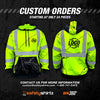 SS360º Daybreak Camo - Yellow - Class 3 - Type-R - Reflective Safety Hoodie