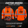 SS360º Deepwood Camo - Orange - Class 3 - Type-R - Reflective Safety Hoodie - Custom Orders