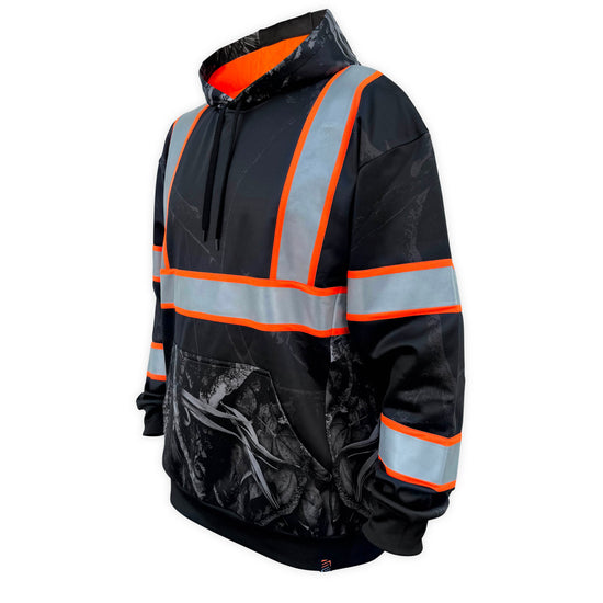 SS360º Stealth Nightfall Camo - Black - Type-O - Enhanced Visibility - Reflective Hoodie
