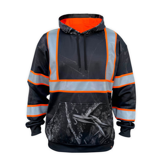 SS360º Stealth Nightfall Camo - Black - Type-O - Enhanced Visibility - Reflective Hoodie