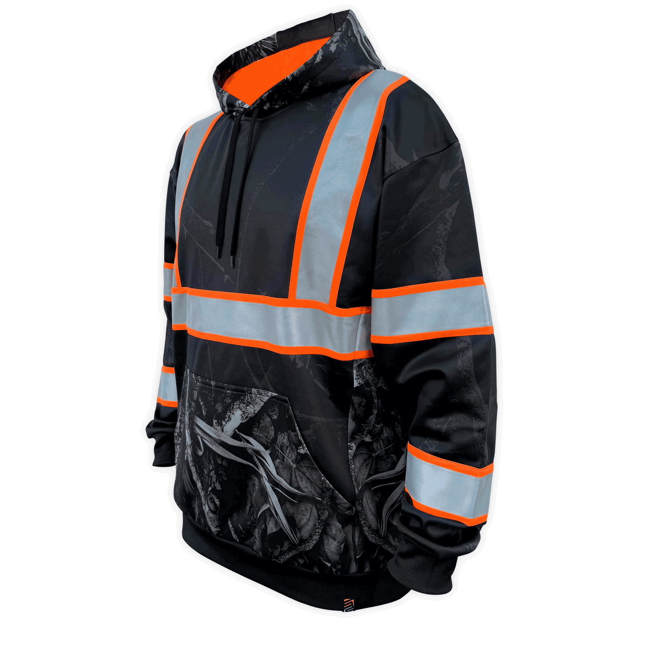 SS360º Stealth Nightfall Camo - Black - Type-O - Enhanced Visibility - Reflective Hoodie