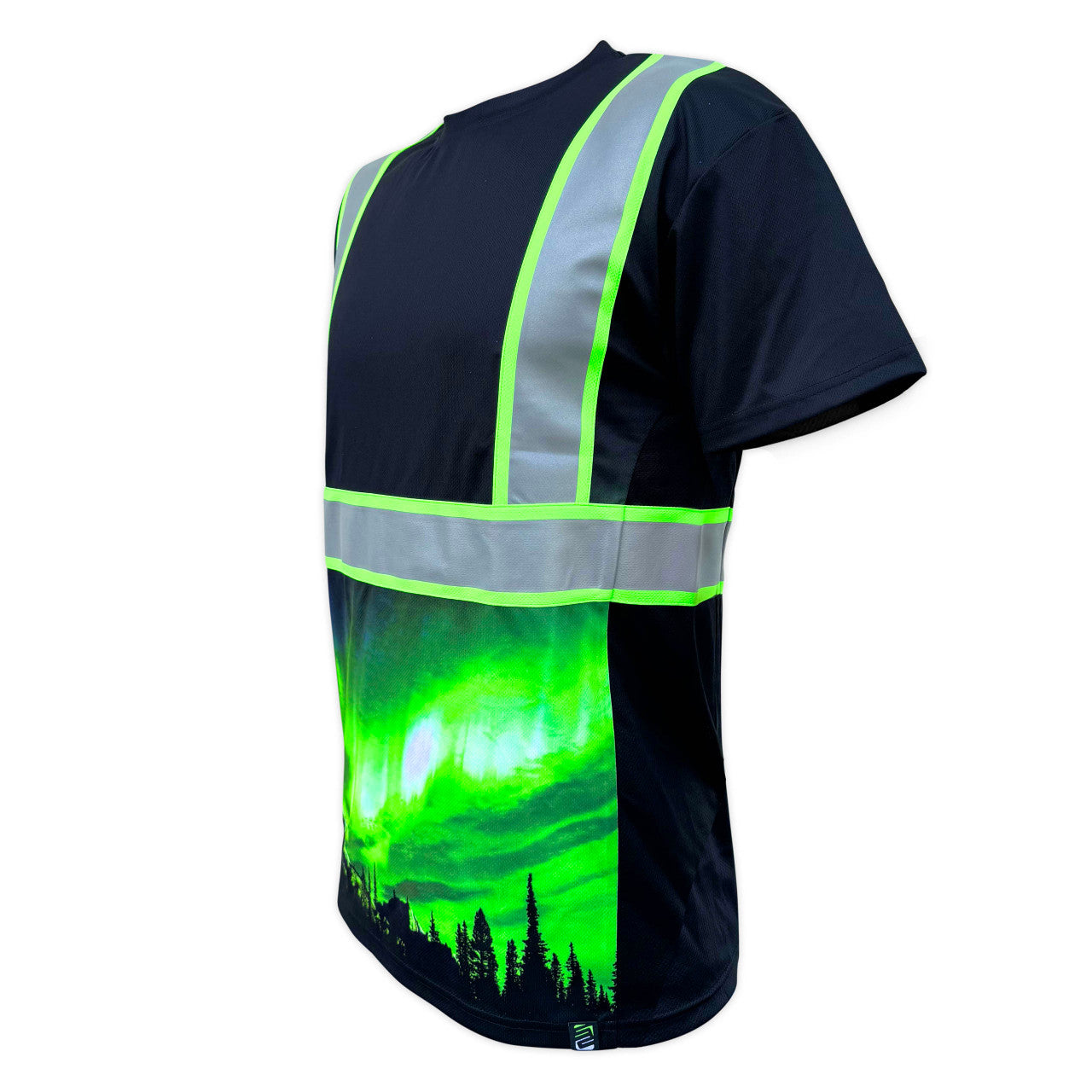 SS360º Northern Lights - Black - Type-O - UPF 40 - Enhanced Visibility - Reflective Safety Shirt
