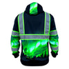 SS360º Northern Lights Zip-Up - Black - Type-O - Enhanced Visibility - Reflective Safety Hoodie