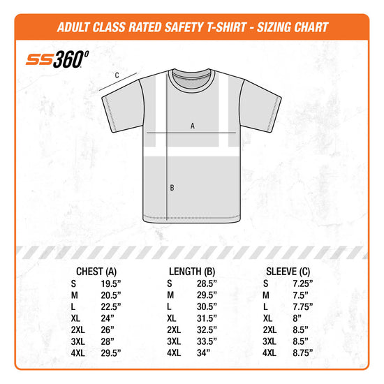 SS360º Tee - Size Chart