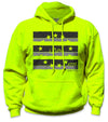1776 Betsy Ross - Hi-Vis Safety Safety Stripe Hoodie - Gray/Reflective/Yellow (Safety Green)
