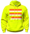 Basic Hi-Vis Safety Stripe Hoodie - Neon Orange/Yellow