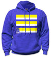 Basic Hi-Vis Safety Stripe Hoodie - Neon Yellow/Royal Blue