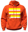 Basic Hi-Vis Safety Stripe Hoodie - Neon Yellow/Orange