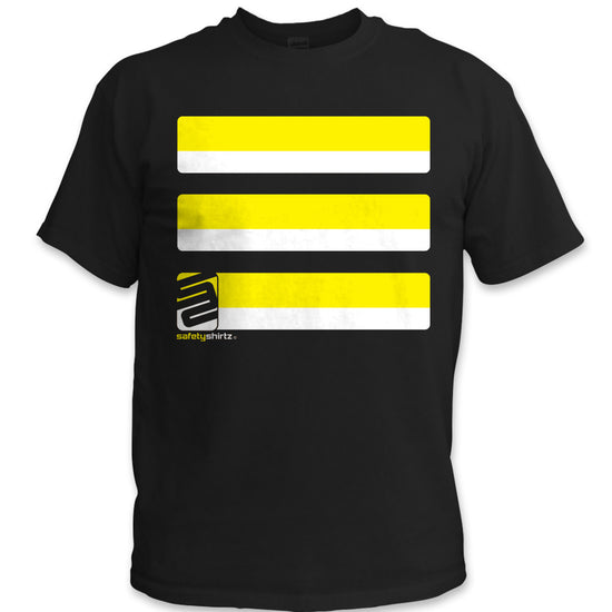 Basic Hi-Vis Safety Stripe Tee - Neon Yellow/Black