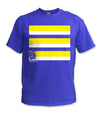 Basic Hi-Vis Safety Stripe Shirt - Neon Yellow/Royal Blue