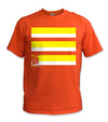 Basic Hi-Vis Safety Stripe Tee - Neon Yellow/Orange