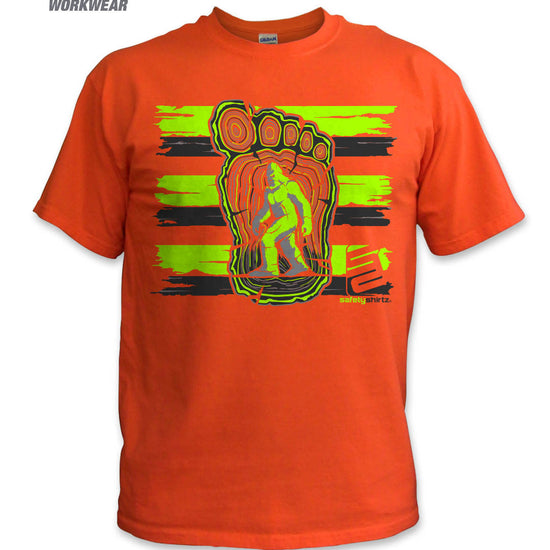 Bigfoot Hi-Vis Safety Stripe Tee - Neon Yellow/Reflective/Orange