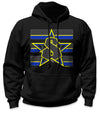 Classic Stealth Hi-Vis Safety Stripe Hoodie - Blue/Neon Yellow/Reflective/Gray/Black
