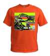 Dirtworks Hi-Vis Safety Stripe Tee - Neon Yellow/Gray/Orange
