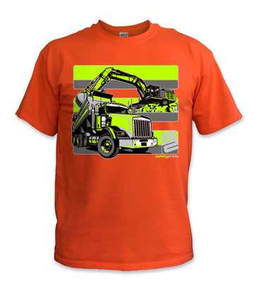 Dirtworks Hi-Vis Safety Stripe Tee - Neon Yellow/Gray/Orange