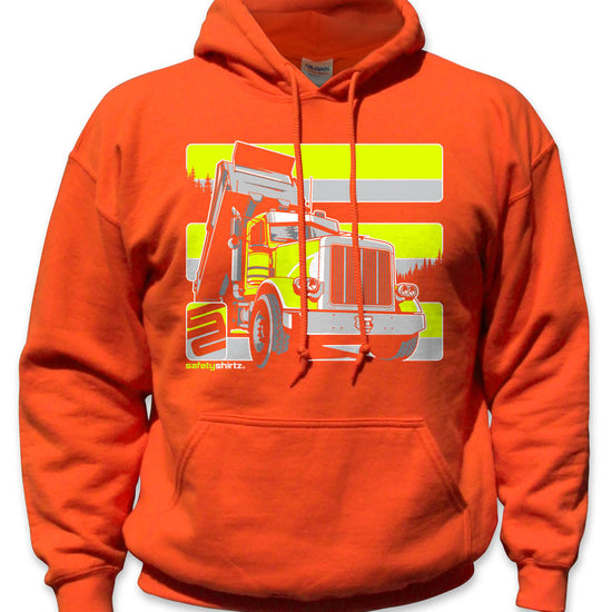 Dump Truck Safety Hoodie - Yellow/Orange