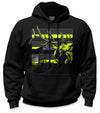 Elk Hi-Vis Safety Stripe Hoodie - Neon Yellow/Gray/Reflective/Black
