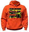 Elk Hi-Vis Safety Stripe Hoodie - Neon Yellow/Gray/Reflective/Orange
