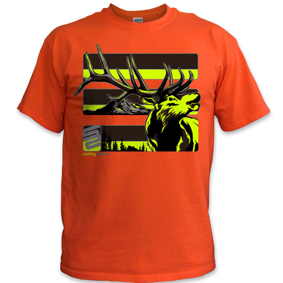 Elk Hi-Vis Safety Stripe Tee - Neon Yellow/Gray/Reflective/Orange