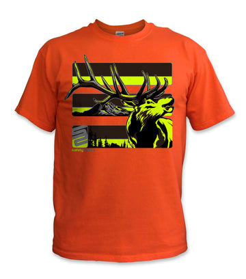Elk Hi-Vis Safety Stripe Tee - Neon Yellow/Gray/Reflective/Orange