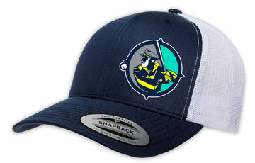 SafetyShirtz - The Skipper Flexfit Snapback Hat - Navy/ White