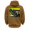 Hillclimb Hi-Vis Safety Stripe Hoodie - Yellow/Black Reflective/Duck Brown