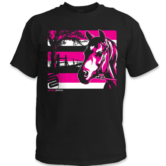 Horse Safety Shirt - Pink/Black