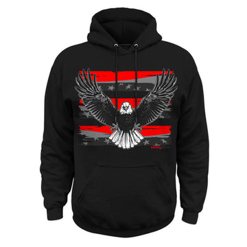 Iron Eagle Safety Stripe Hoodie - Red/Reflective/Black