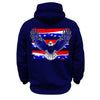 Iron Eagle Safety Stripe Hoodie - Red/Blue/Navy