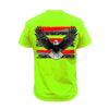 Iron Eagle Safety Stripe Tee - Red/Reflective/Yellow