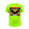 Iron Eagle Safety Stripe Tee - Red/Reflective/Yellow