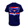 Iron Eagle Safety Stripe Tee - Red/Blue/Navy