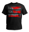 Old Glory Stealth Hi-Vis Safety Stripe Shirt - Neon Red/Reflective/Gray/Black