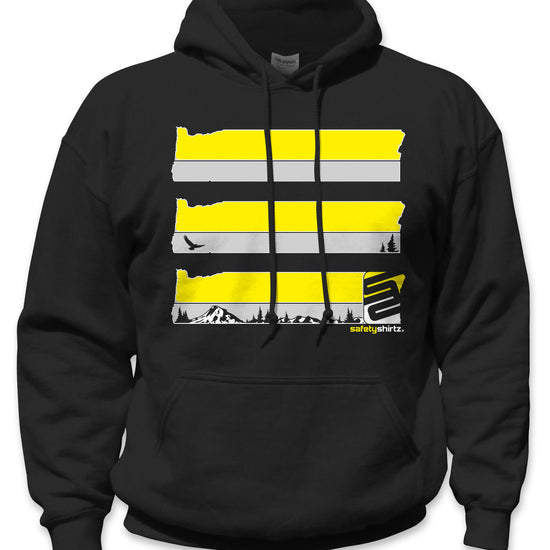 Oregon State Hi-Vis Safety Stripe Hoodie - Neon Yellow/Black