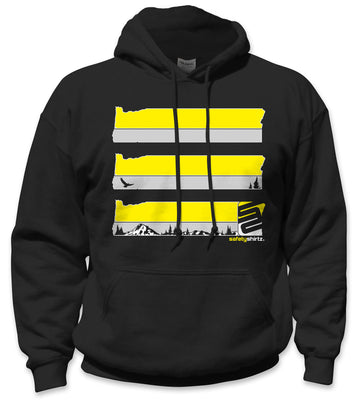 Oregon State Hi-Vis Safety Stripe Hoodie - Neon Yellow/Black
