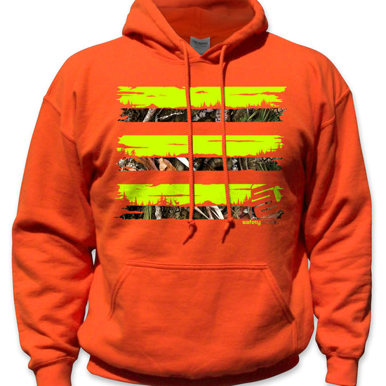 PNW Camo Safety Hoodie - Yellow-Camo-Orange