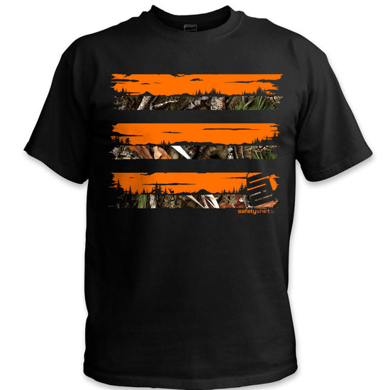 PNW Camo Safety Shirt - Orange-Camo-Black