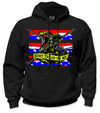 The Patriot Hi-Vis Safety Stripe Hoodie - Neon Red/Neon Yellow/Black