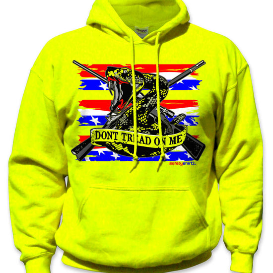 The Patriot Hi-Vis Safety Stripe Hoodie - Neon Red/Blue/Yellow (Safety Green)