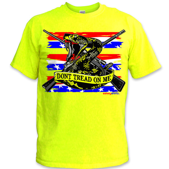 The Patriot Hi-Vis Safety Stripe Tee - Neon Red/Blue/Yellow (Safety Green)