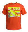 Salmon Hi-Vis Safety Stripe Shirt - Neon Yellow/Gray/Orange