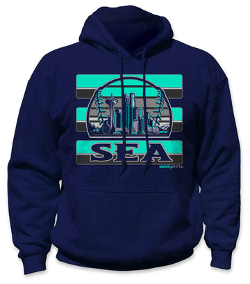 Seattle Rise Safety Hoodie - Turq/Gray/Reflective/Navy