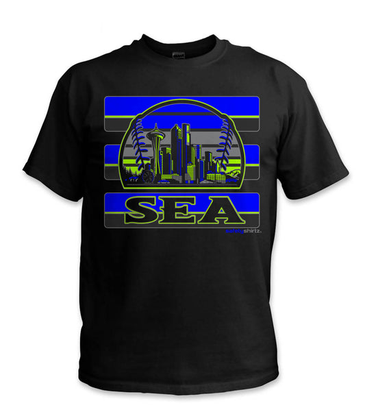 Seattle Rise Safety Shirt - Blue/Neon Yellow/Reflective/Black