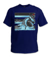 YOUTH Seattle Ice Hi-Vis Safety Stripe Tee - Sea Blue/Black Reflective/Navy Blue