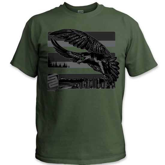 Seattle Reborn Stealth Safety Stripe Tee - Gray/Reflective/Military Green