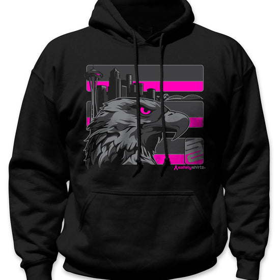 Pink Seattle Stealth Safety Hoodie - Pink/Gray/Reflective/Black