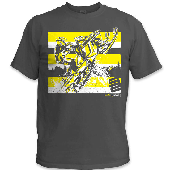 Snowmobile Safety Shirt - Yellow/Gray