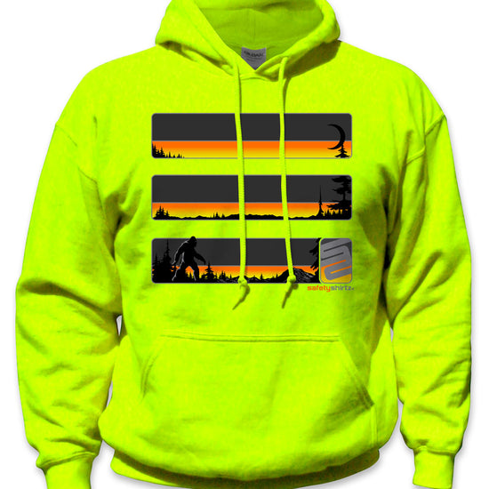 Sasquatch Stealth Hi-Vis Safety Stripe Hoodie - Neon Yellow/Neon Orange/Reflective/Black/Yellow (Safety Green)