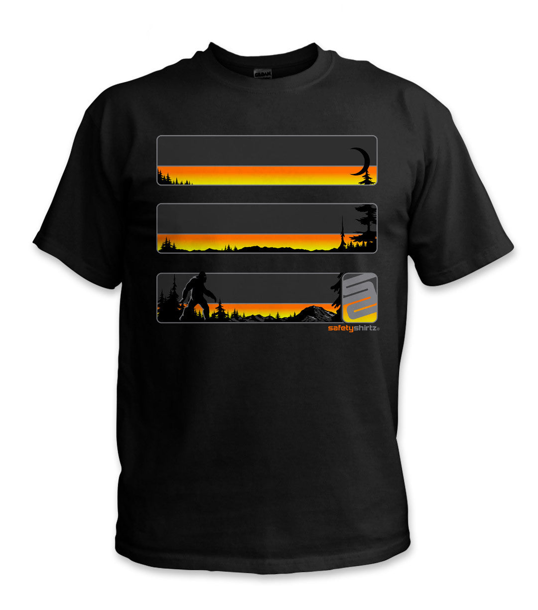 Sasquatch Stealth Hi-Vis Safety Stripe Tee - Neon Yellow/Neon Orange/Reflective/Black
