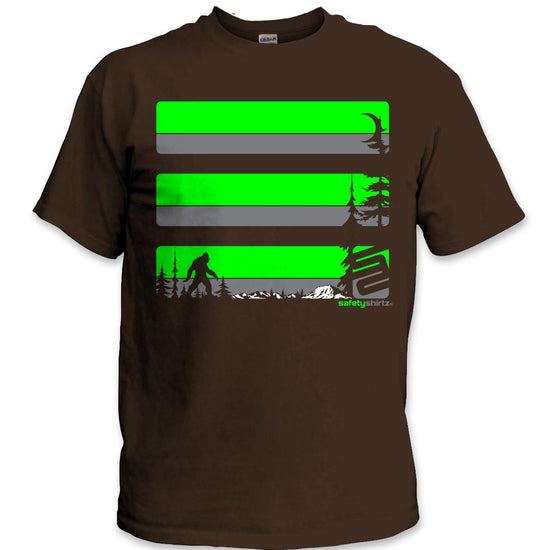Sasquatch Safety Shirt - Green/Dark Gray/Brown